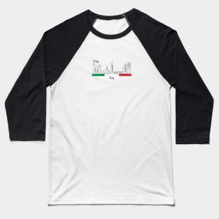 Doha Skyline - Qatar 2022 - Italy Baseball T-Shirt